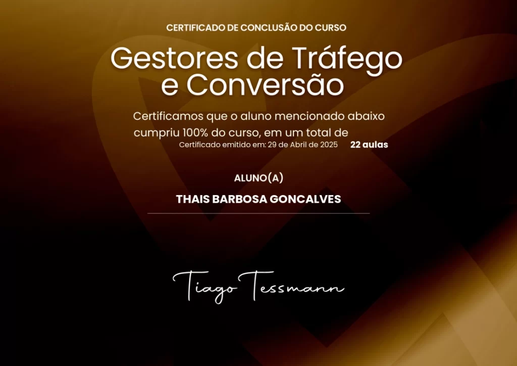 ESPECIALIZAÇÃO EM GESTÃO DE TRÁFEGO PAGO